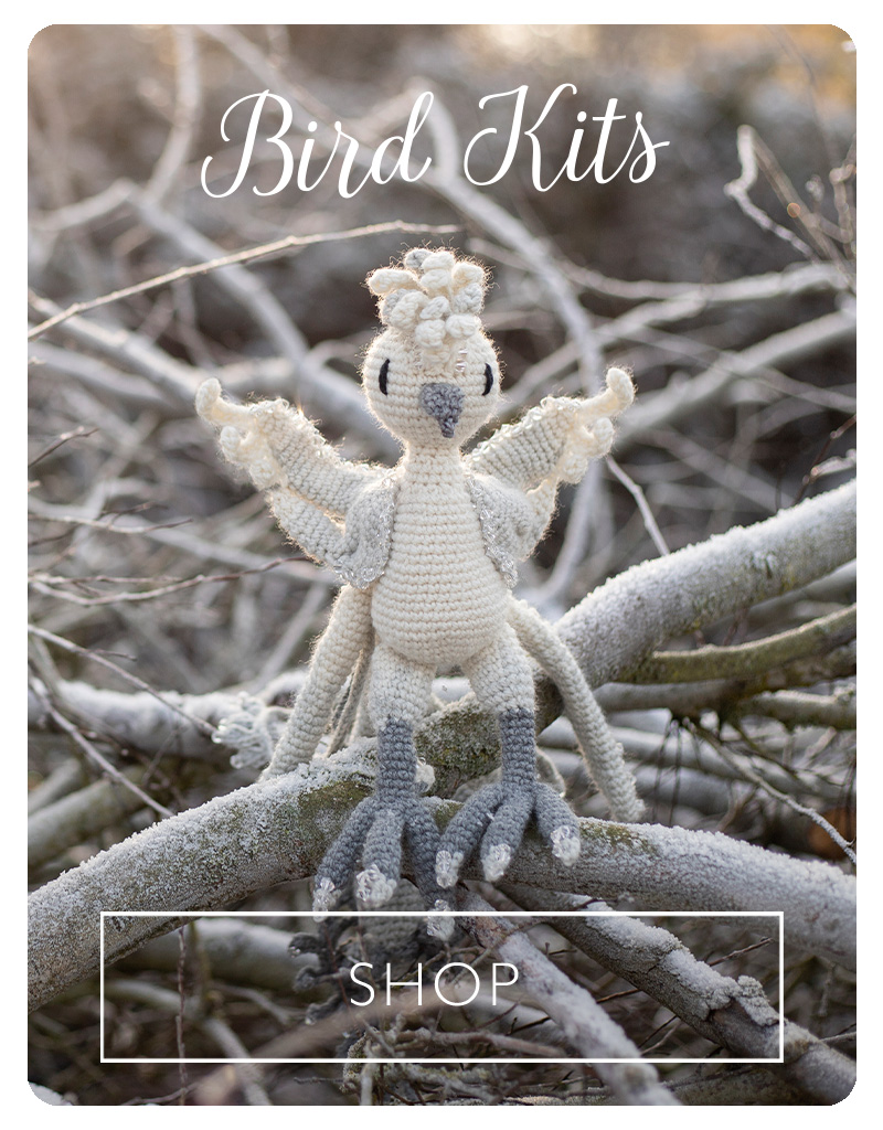 Bird kits christmas beaded crochet patterns toft aster festive